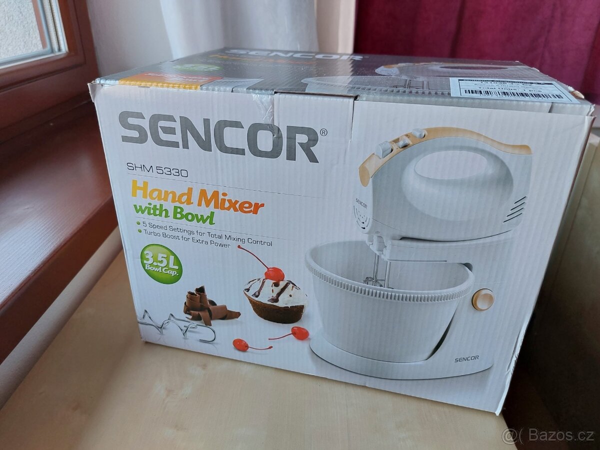 Ruční šlehač s otočnou miskou Sencor