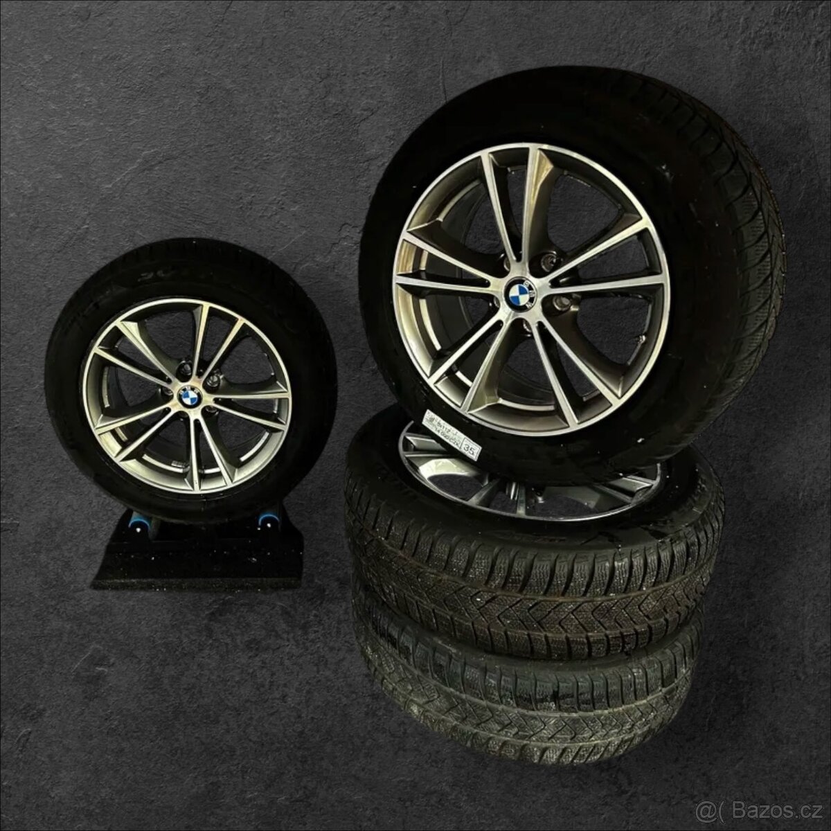 Originální alu kola BMW 5x112 + zimní 225/55r17
