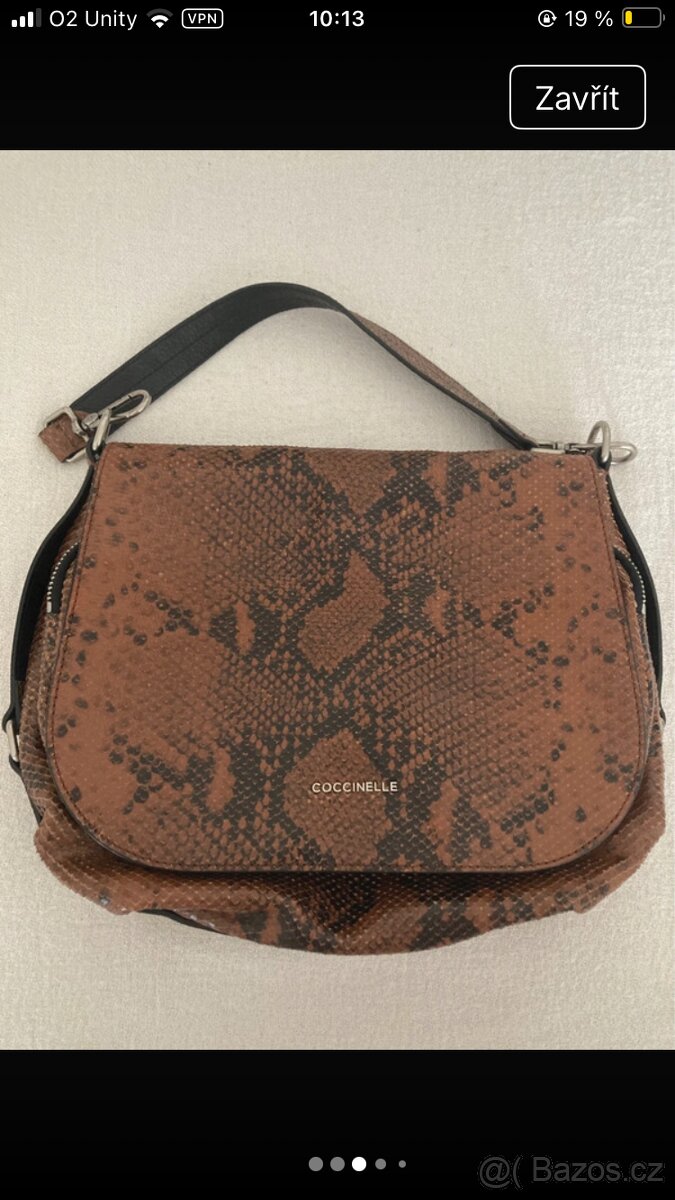 Kožená kabelka Coccinelle