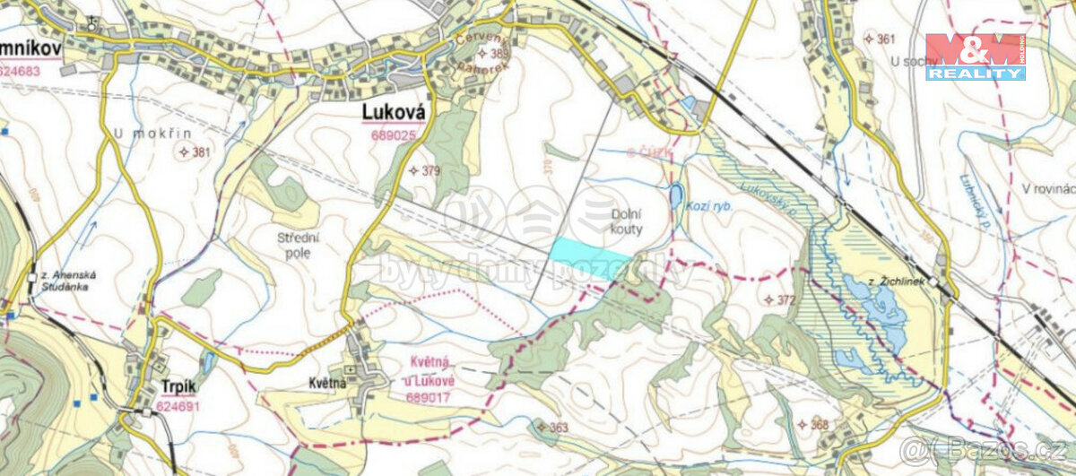 Prodej pole, 114478 m², Luková