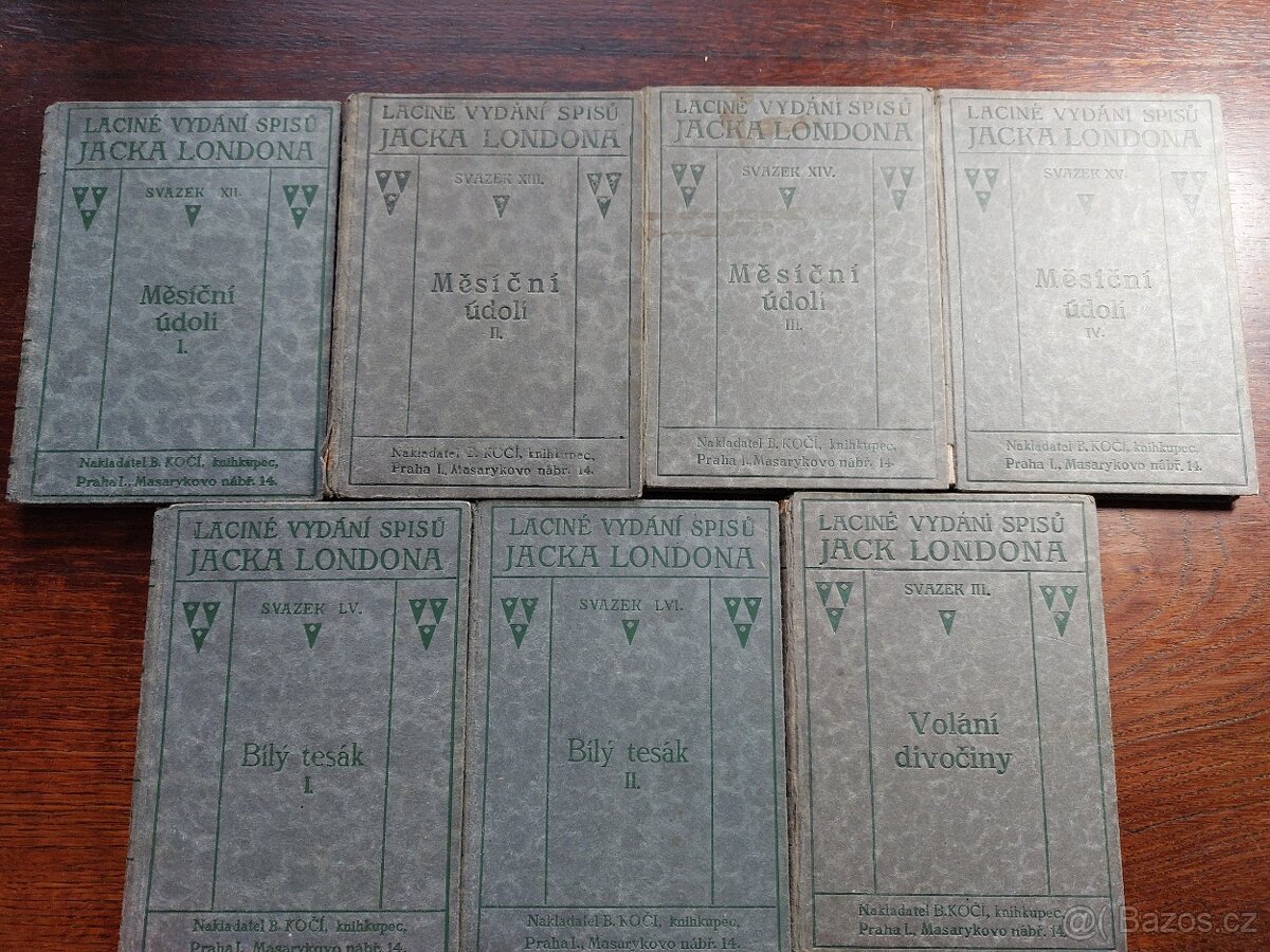 Jack London-laciné vydání spisů 1922