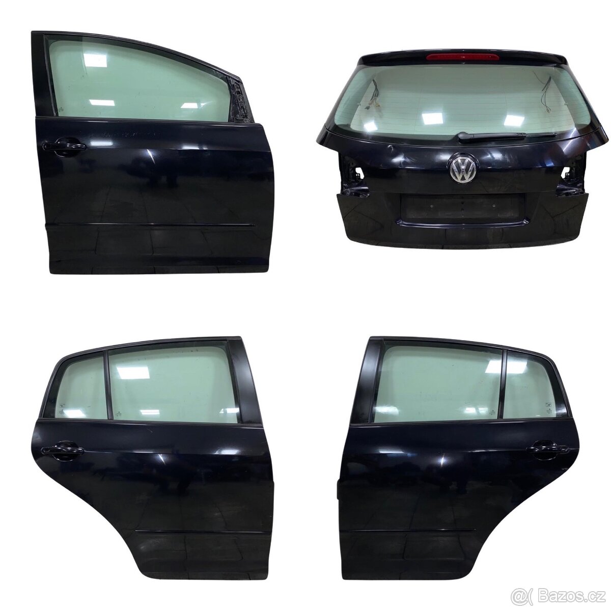 Všechny dveře černá barva LC9X VW Golf 6 Plus r.v. 2014
