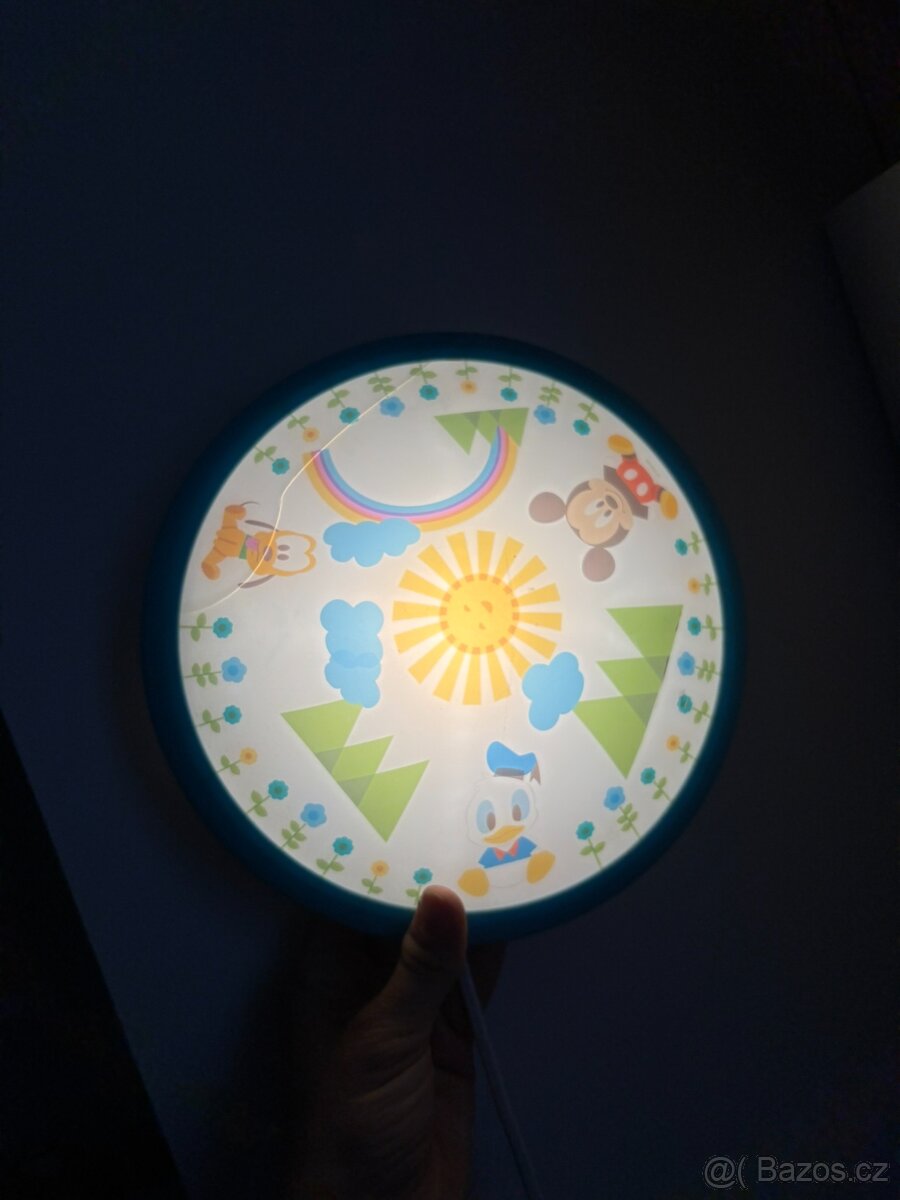 Lampička a světlo Mickey mouse