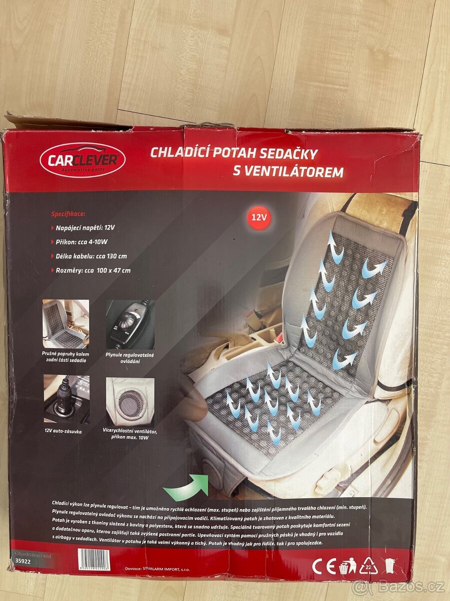PRODÁM potah sedadla s ventilací 12V
