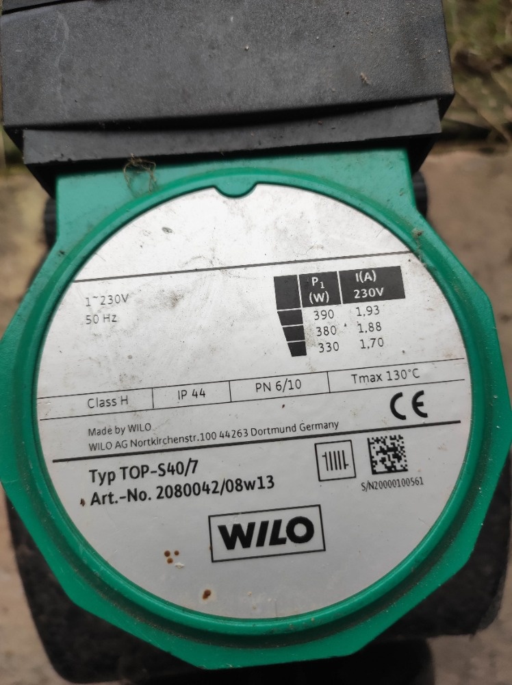 Oběhové čerpadlo Wilo Top-S 40/7-nové