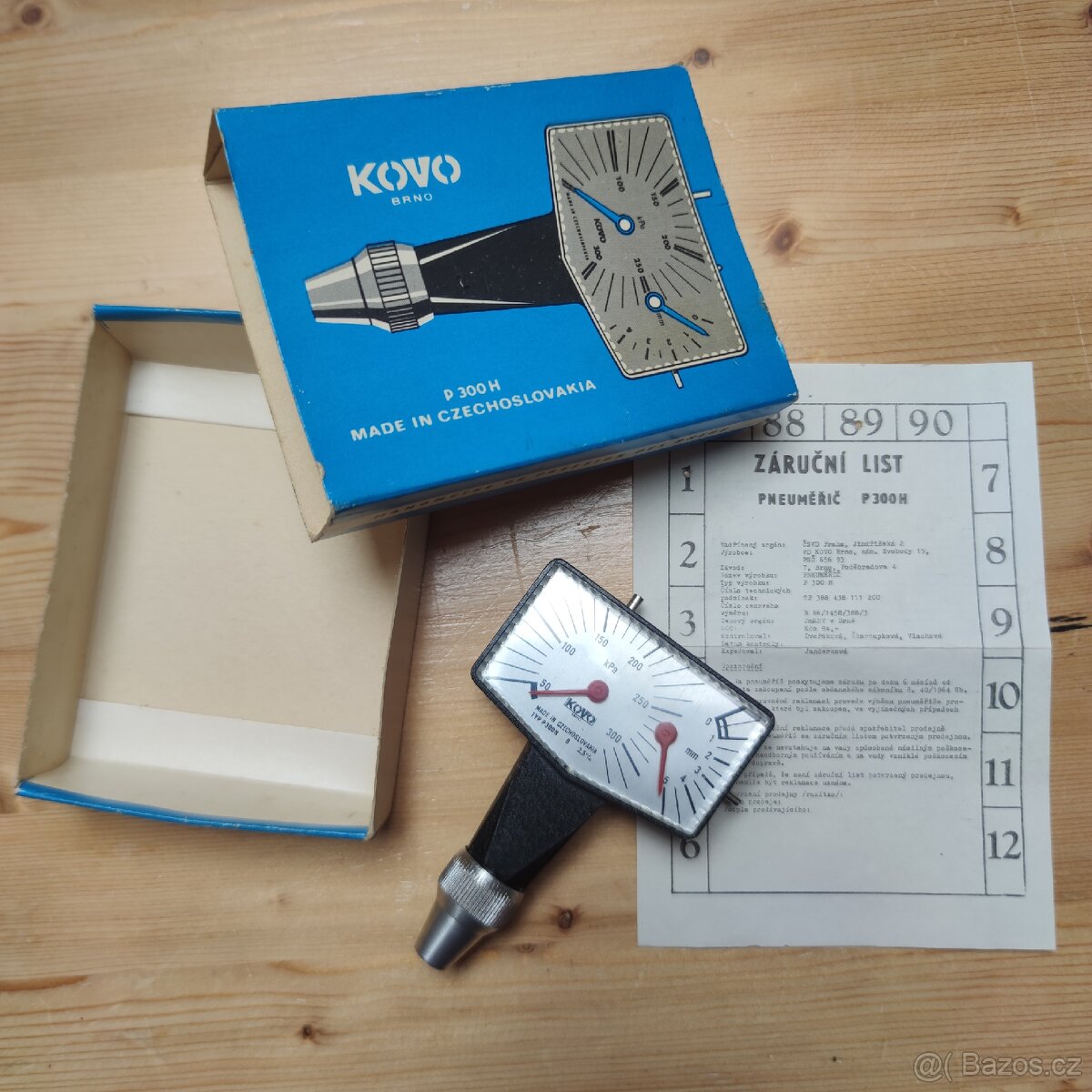 Retro Manometr + Měřič dezénu pneu 1989