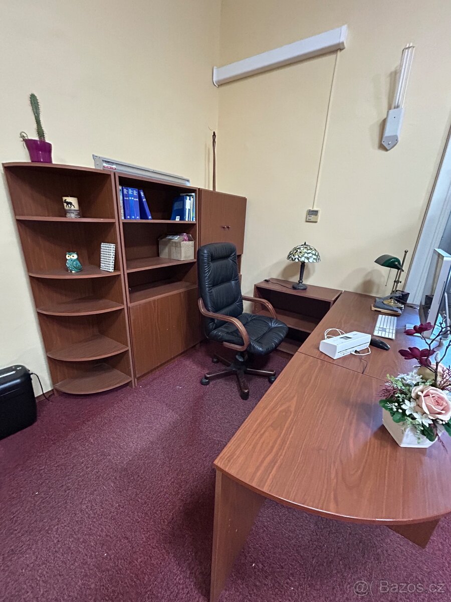 Psací stůl, šuplíkový kontejner, skříňky