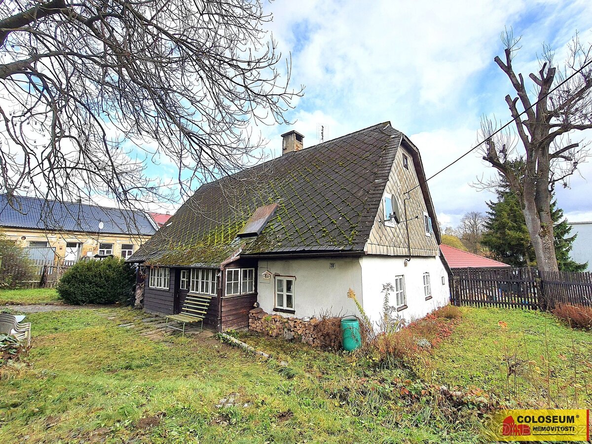 Moravský Beroun - Ondrášov, chalupa 2+1, dílna, garáž, pozem