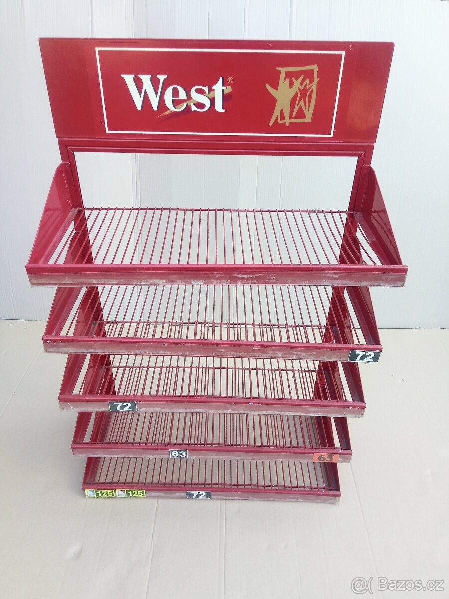 Košíkový kovový stojan - reklamní, zbožový, výstavní