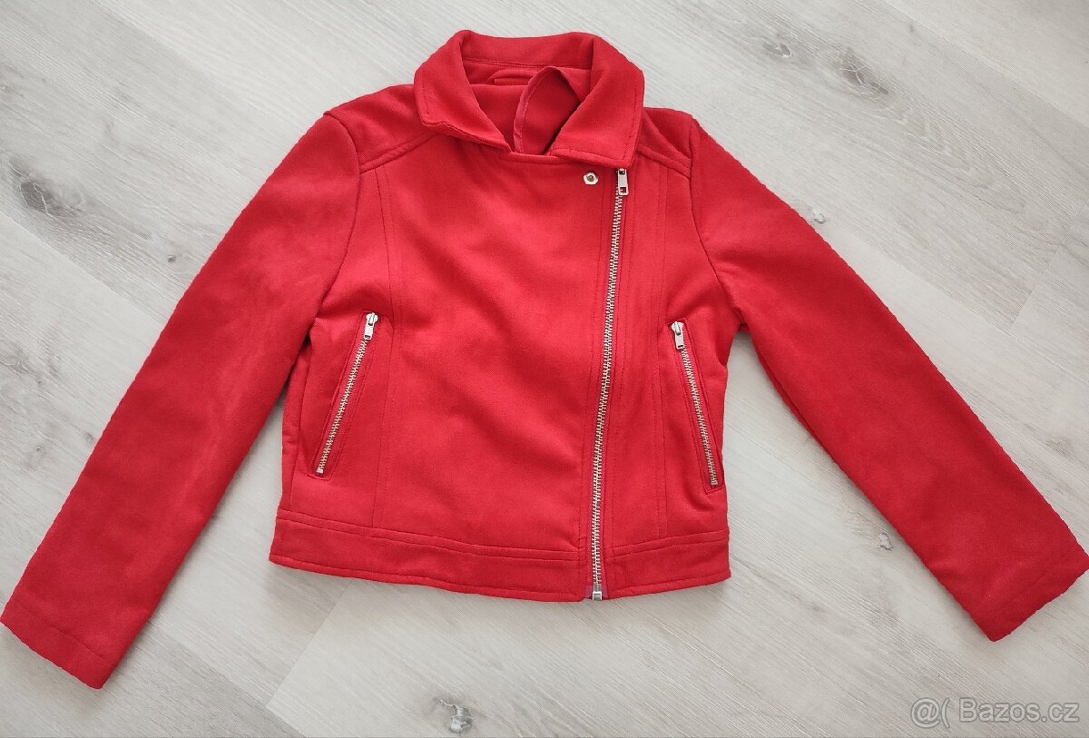 Dívčí tmavě červená bunda Pepperts vel. 122
