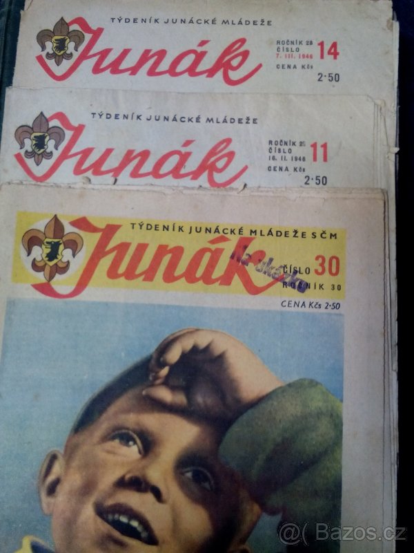 Prodám časopisy Junák, Vpřed, atd.