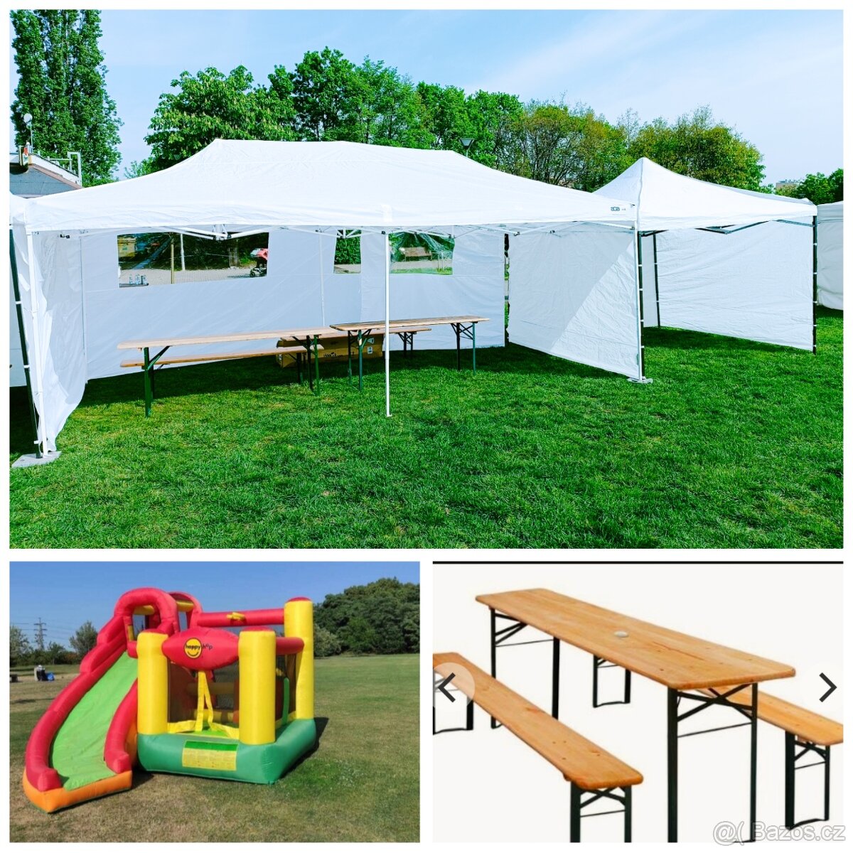 skákací hrad - párty stan - pivní sety