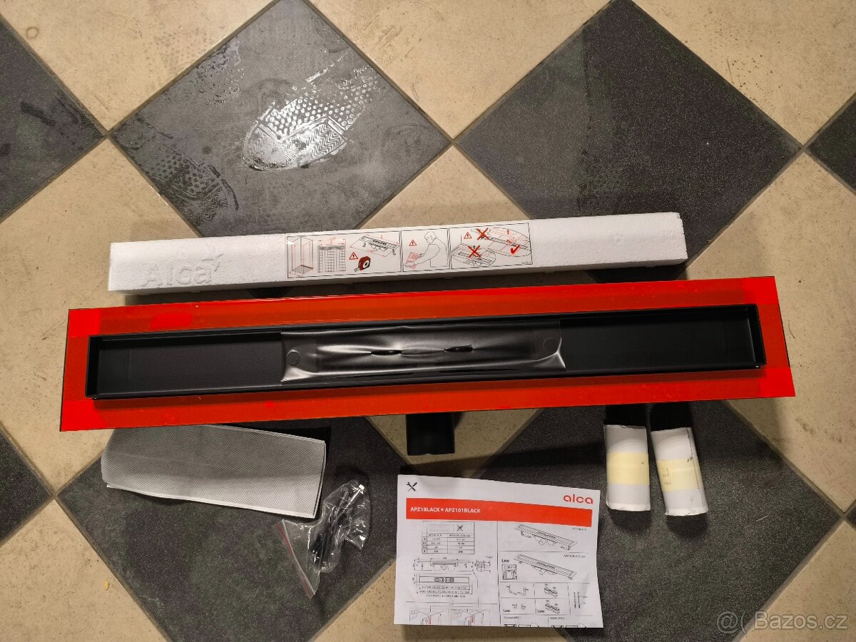 Sprchový žlab alcadrain,alcaplast APZ1-BLACK 650