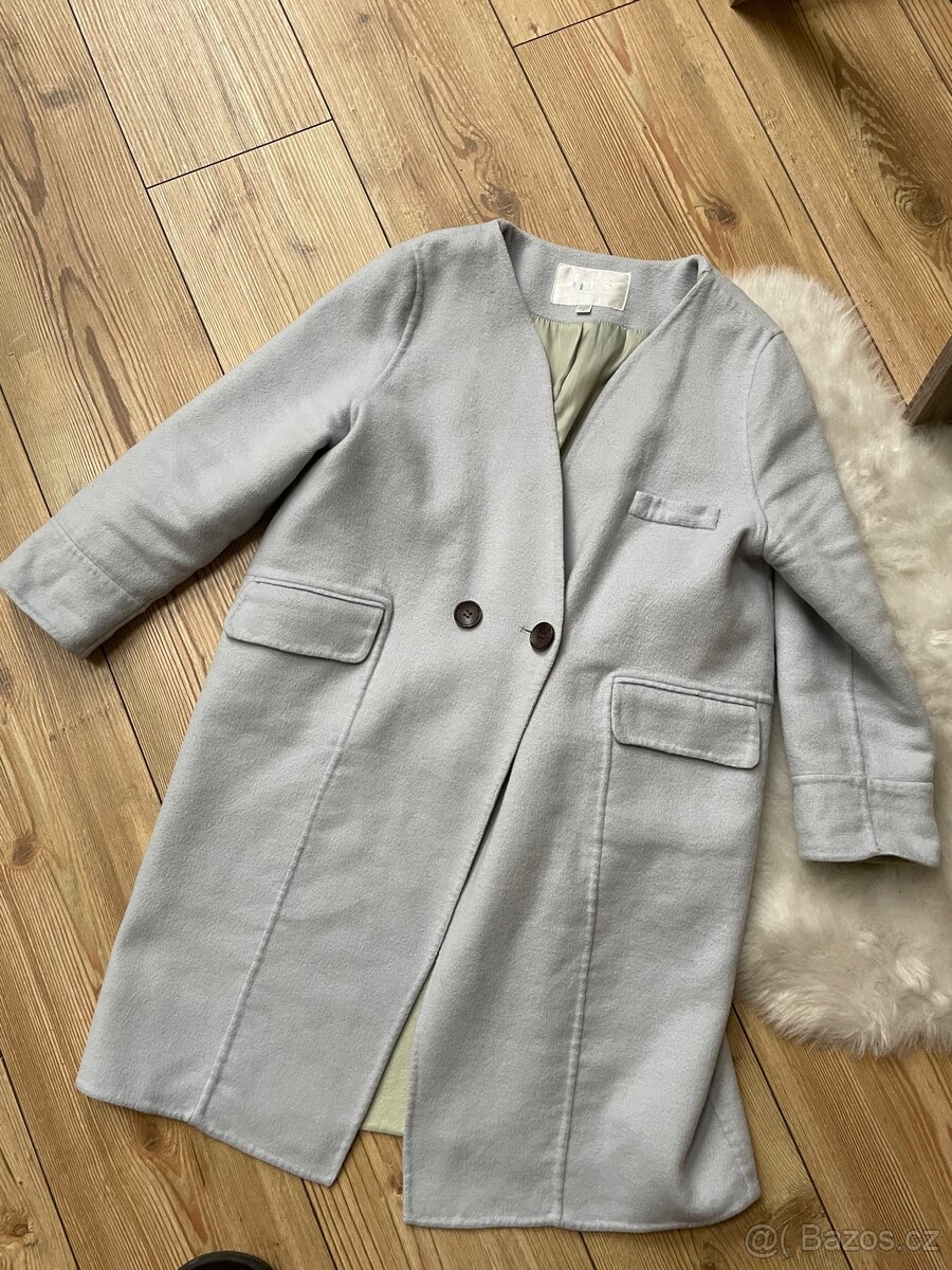 Dámský světle modrý kabát vel. M