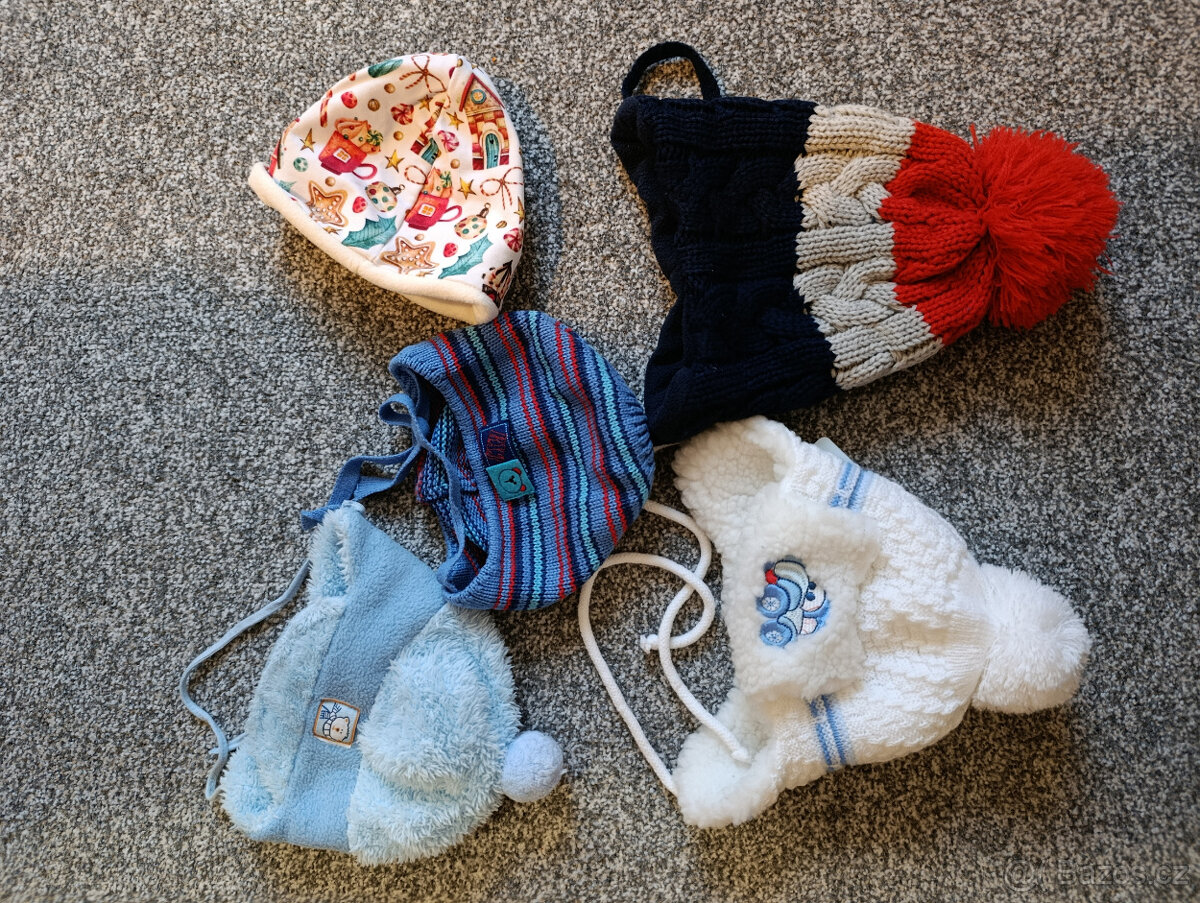 Zimní čepice, rukavice