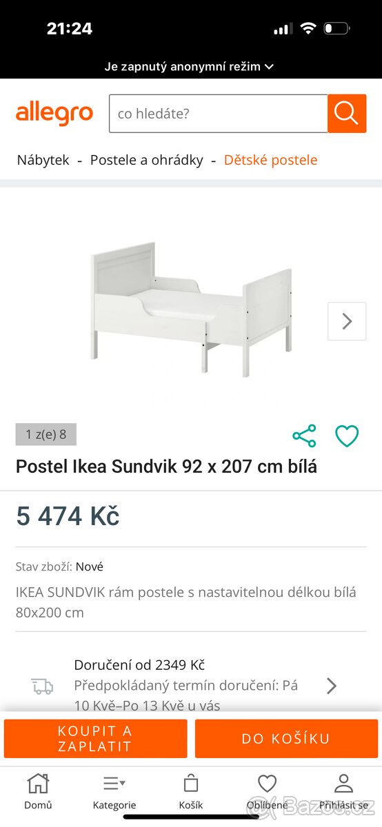 Rostouci detska postel Ikea