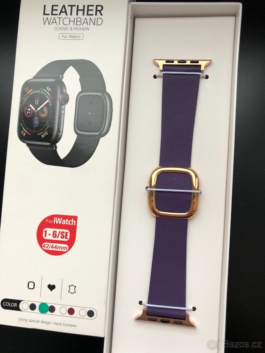 Nový fialovo-zlatý řemínek - Apple Watch 42/44 mm