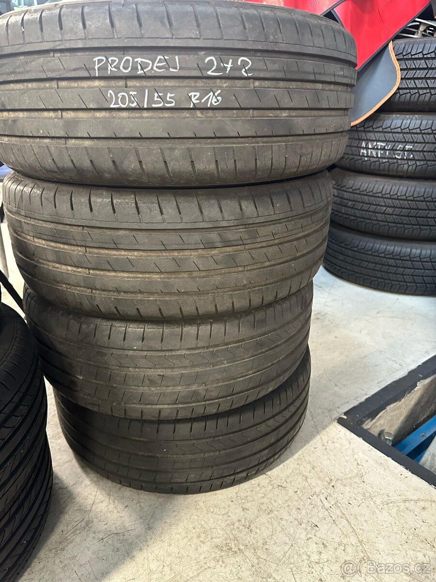 4x letní pneu 205/55 R16 91V