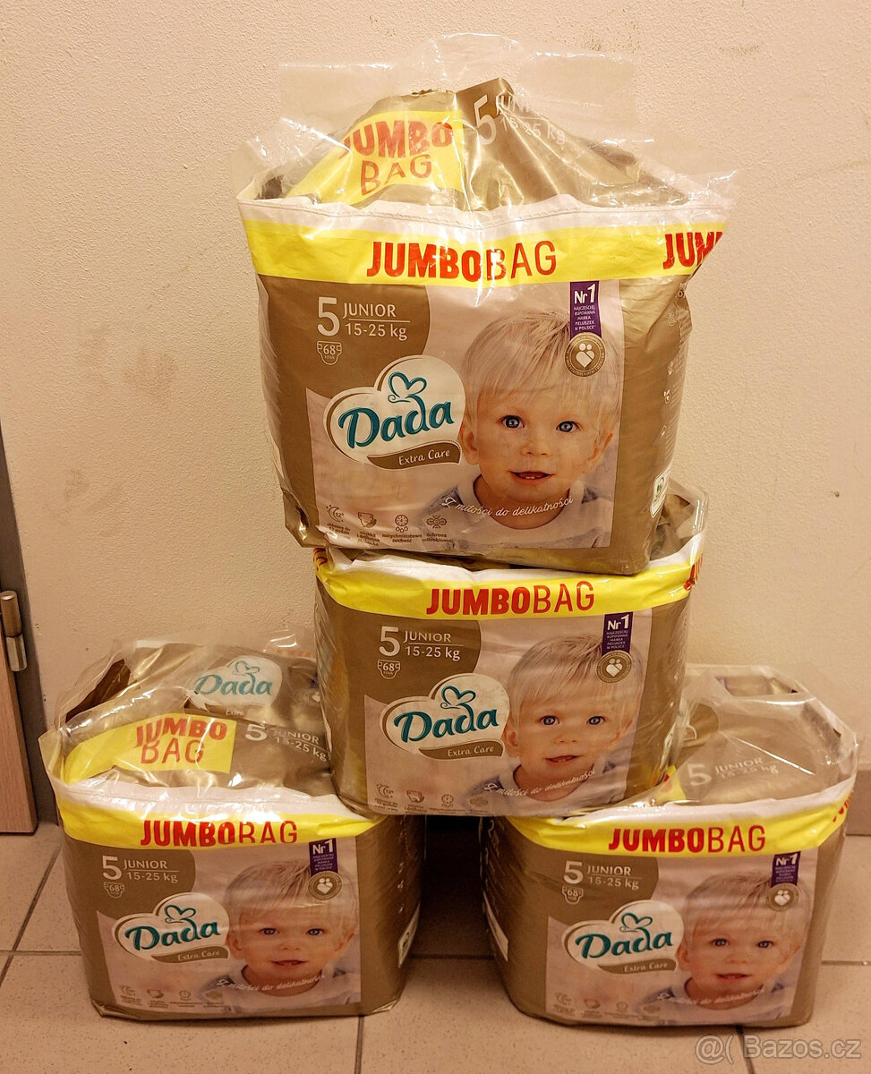 DADA pleny velikost 4 a 5 Jumbo BAG