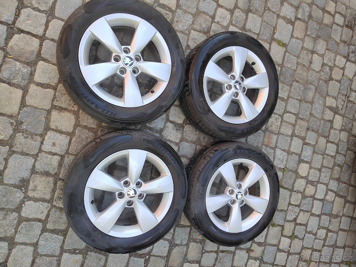Prodám orig alu 15 škoda Fabia Rapid 5x100 ET 38 letní k. O