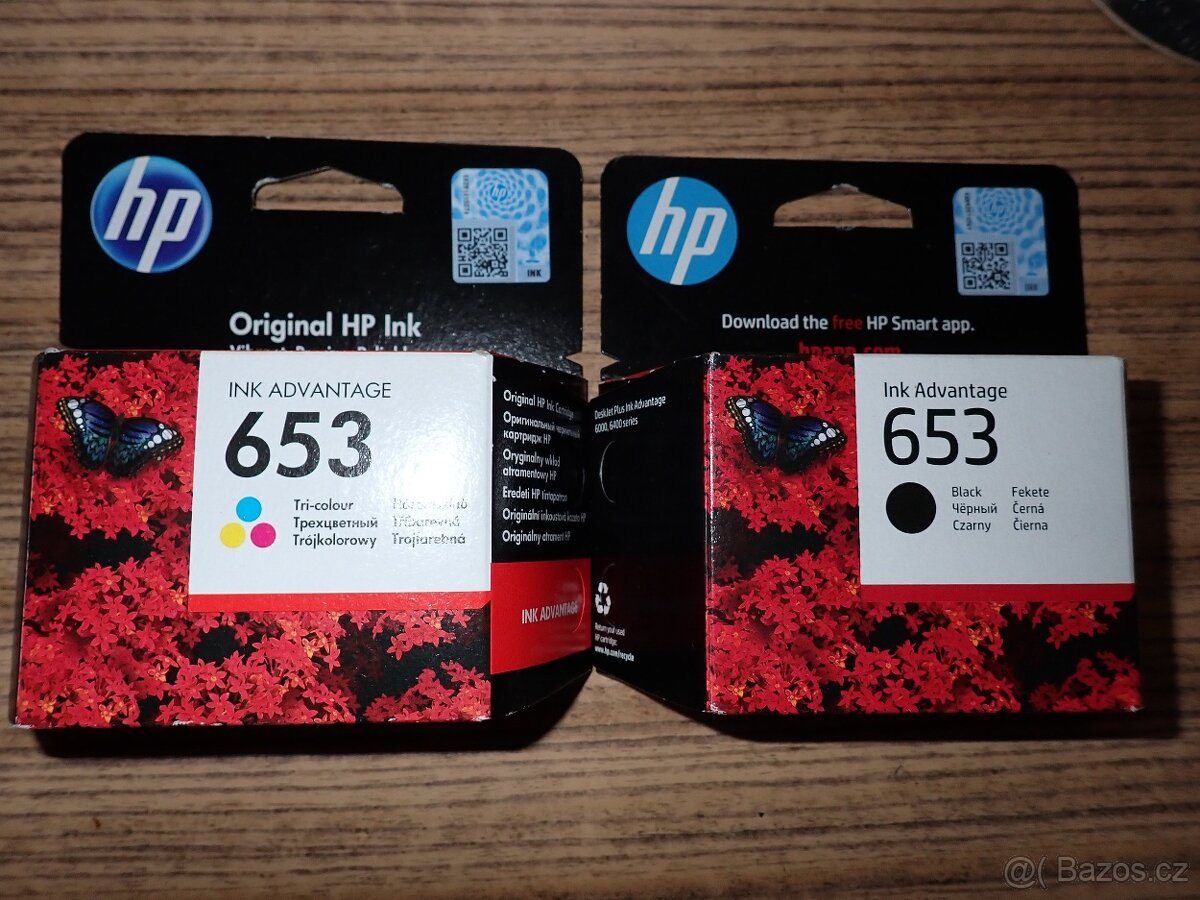 Inkuostové náplně HP653