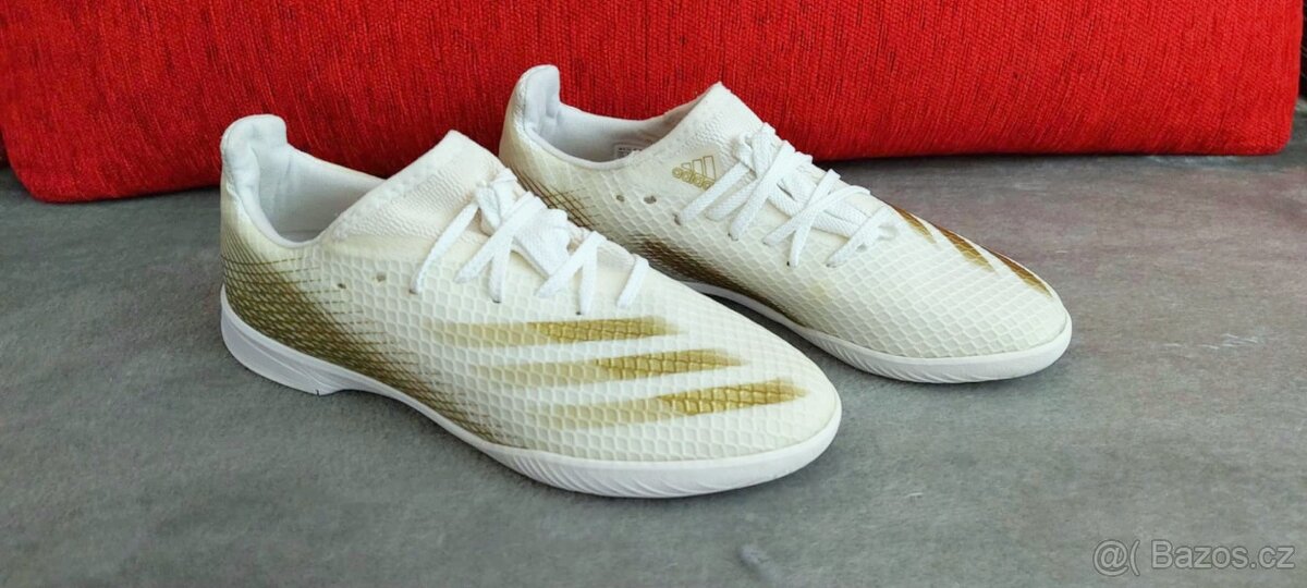 SENZAČNÍ BÍLO-ZLATÉ BOTASKY - ADIDAS GHOSTED 3 - vel.37