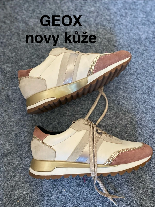 Geox botasky kozene bile zlate cerne bezove 48