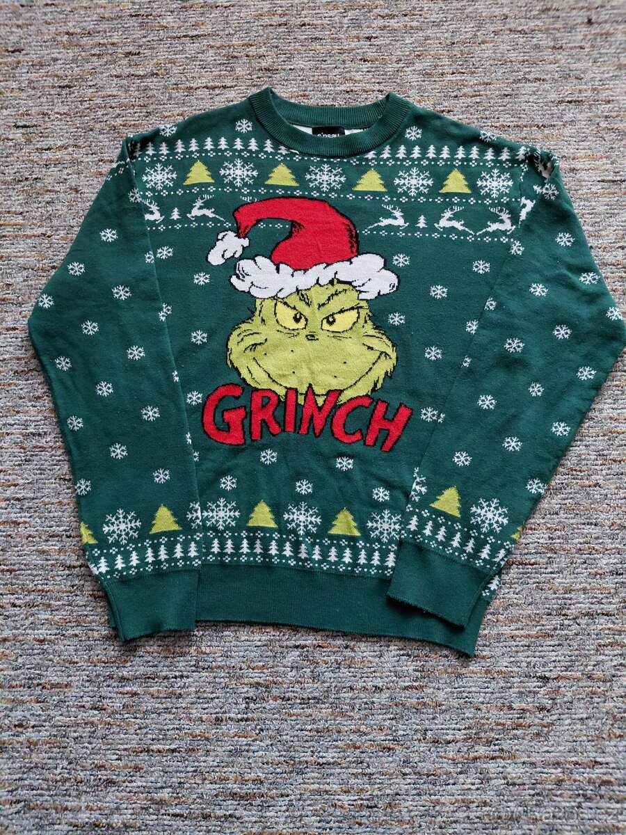Vanocni svetr s motivem Grinch velikost XS