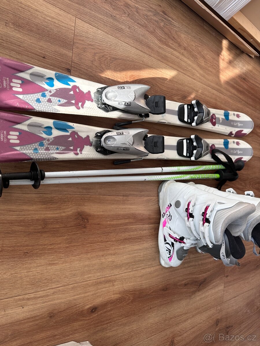 Dětské lyže carvingové Elán, set s boty