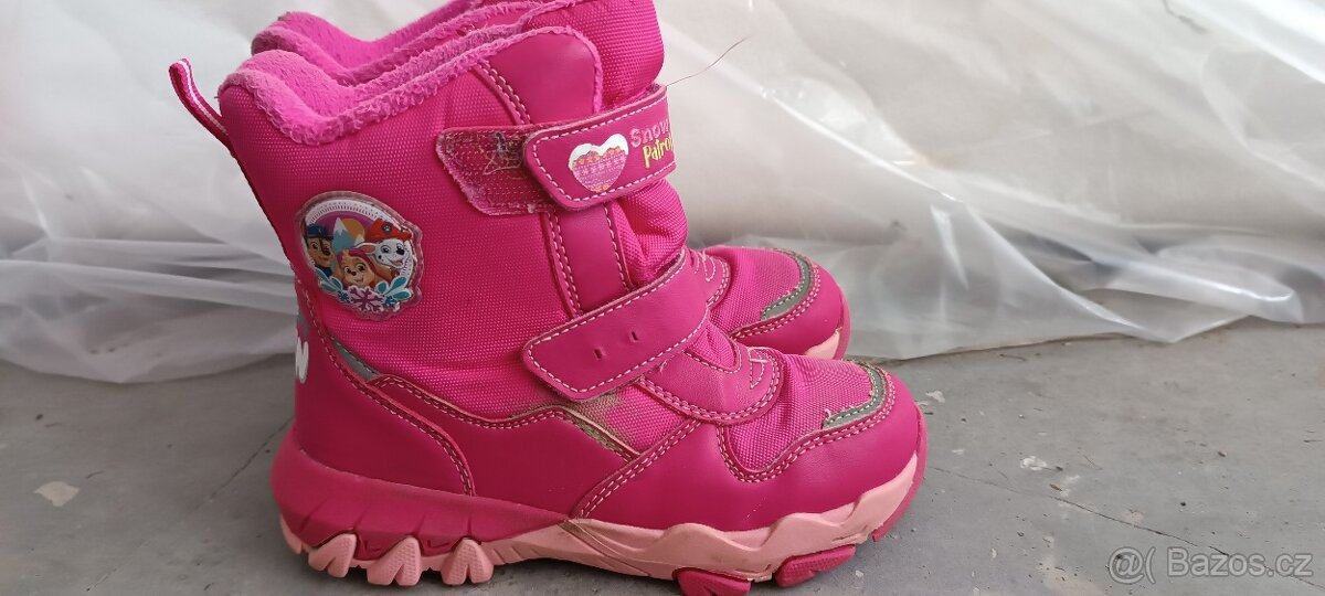 Dětské zimní boty + gumáky 29