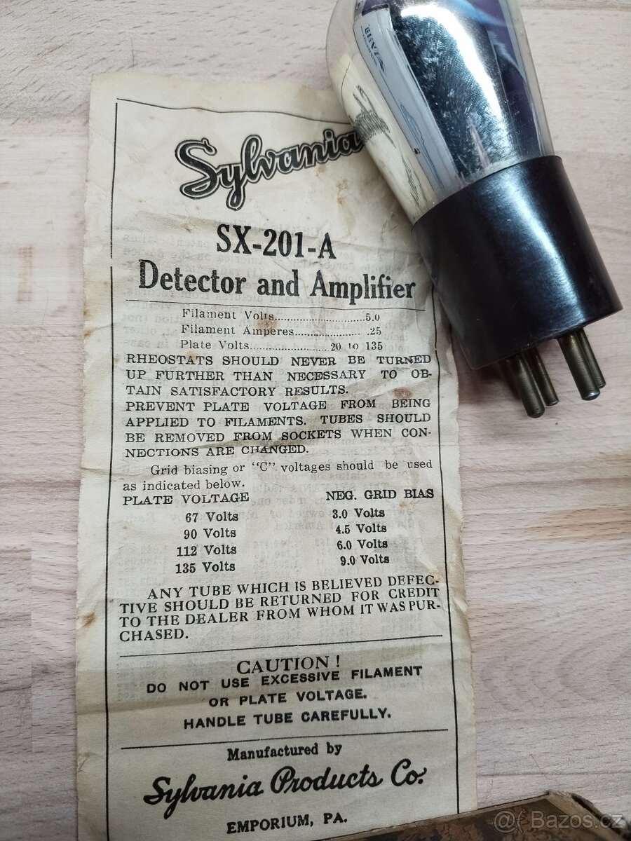 elektronka Sylvania SX 201 A