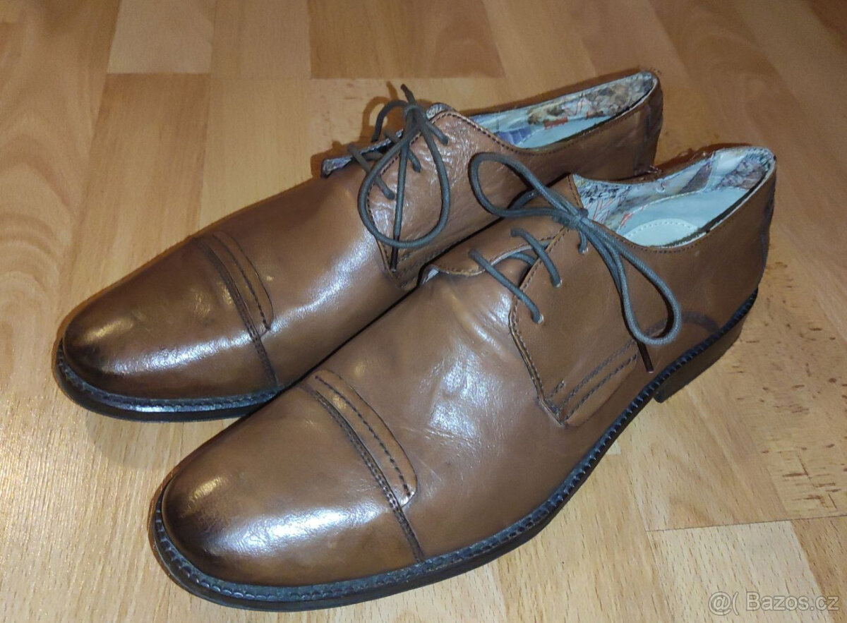 Pánské hnědé polobotky