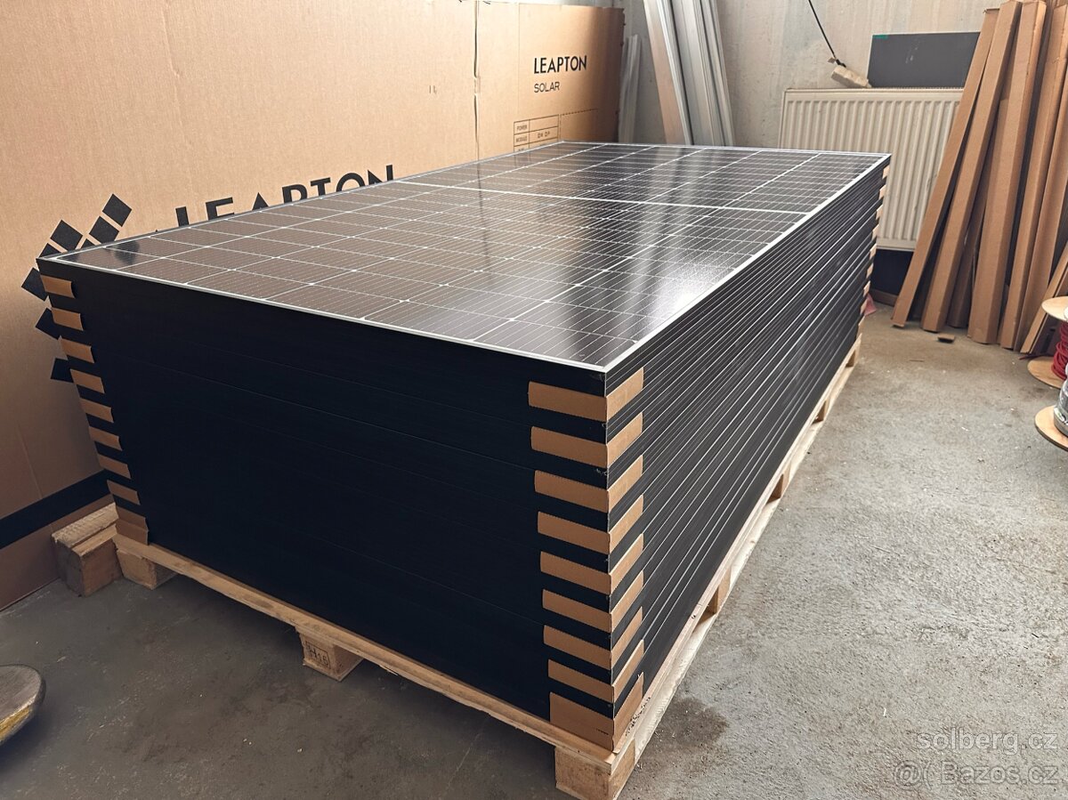 Solární panely Leapton 500 Wp FULLBLACK bifaciální