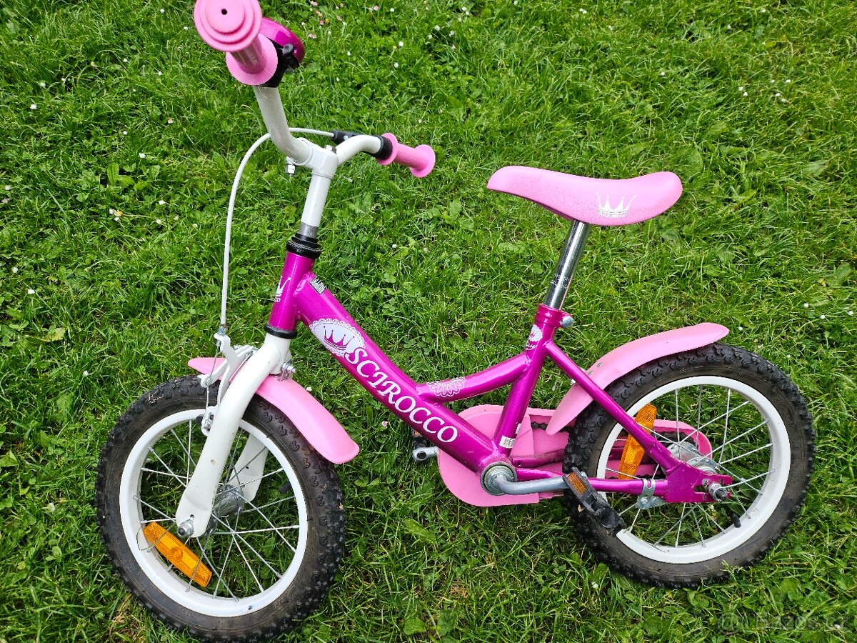Dívčí kolo vel. 14" Scirocco - Missy s přídavnými kolečky