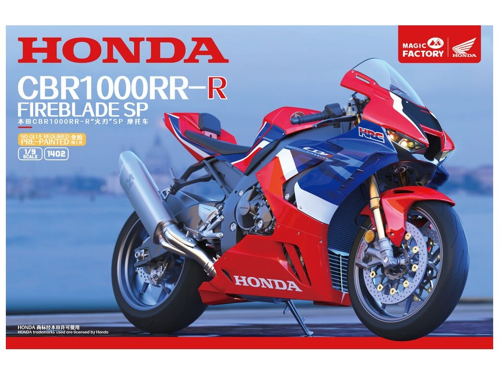 Honda CBR 1/9 nová, nepoužitá včetně kovové vidlice