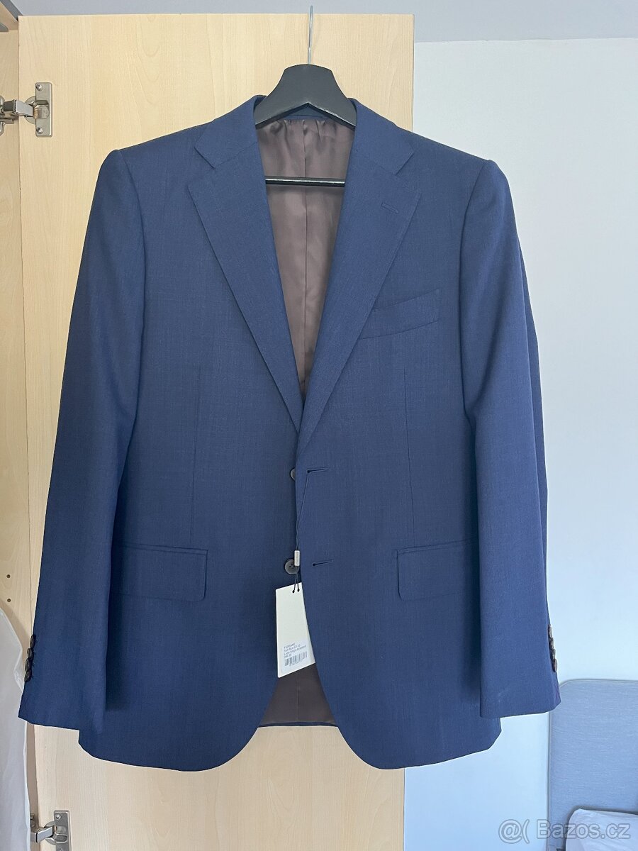Nový vlněný oblek Suitsupply Lazio Blue vel. 50