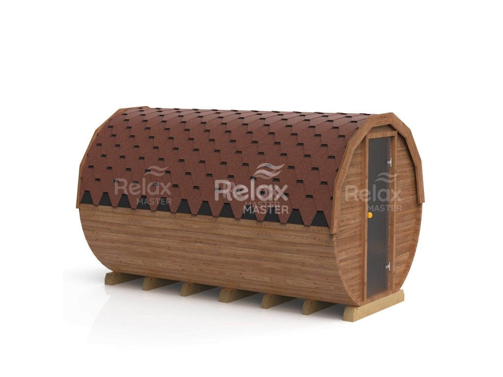 Finská sudová sauna 3m s předsíní