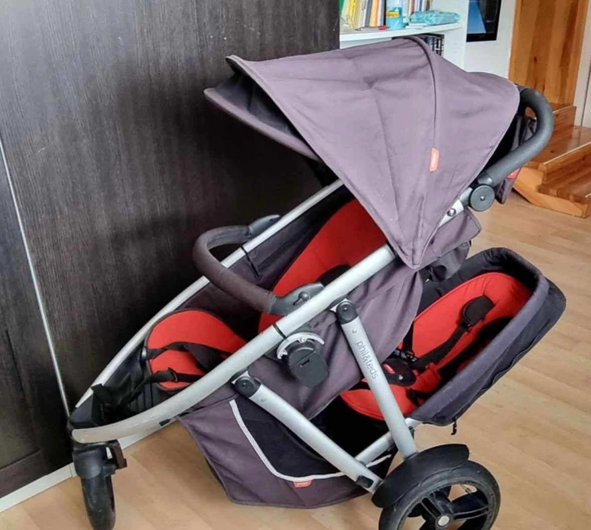 Phil and Teds sourozenecký kočárek–Kompaktní, funkčni