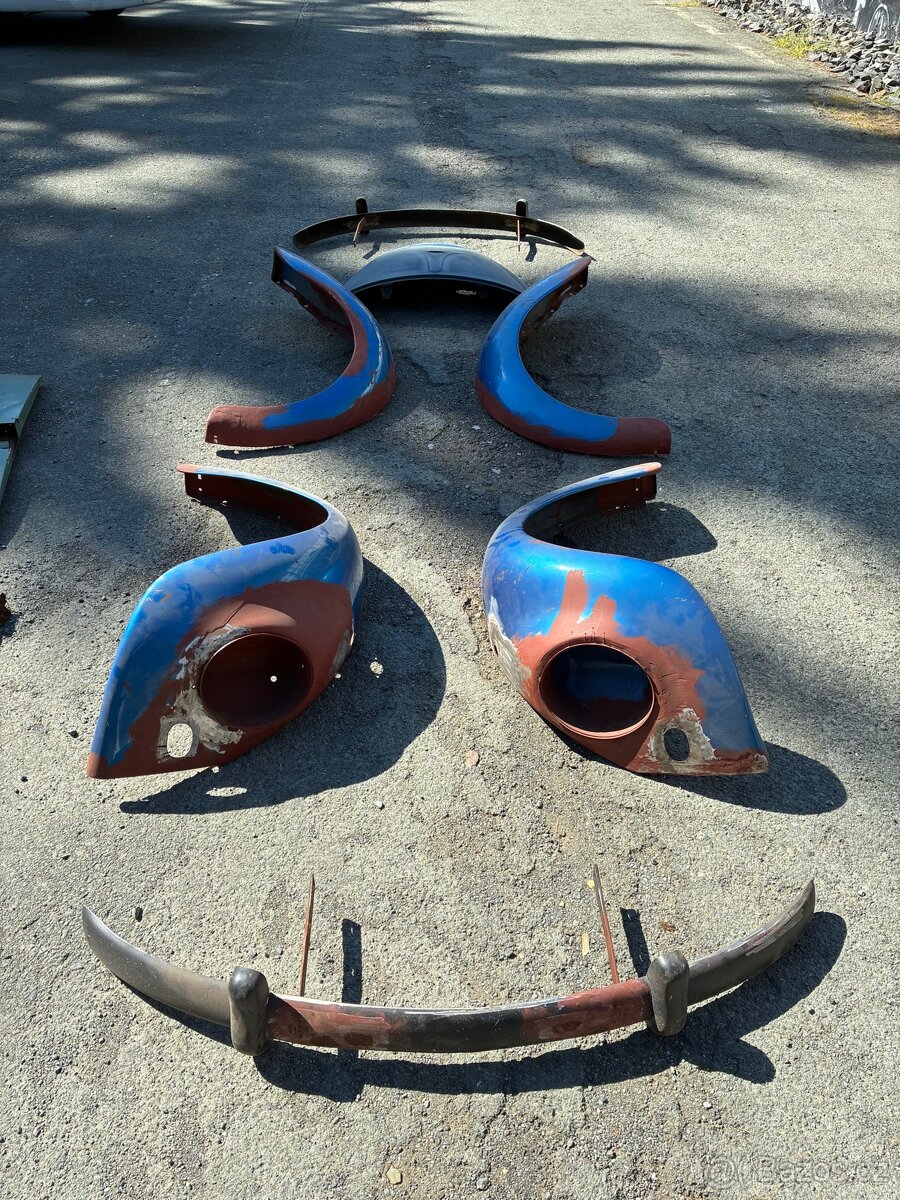 VW Brouk plecharina, blatníky, nárazníky