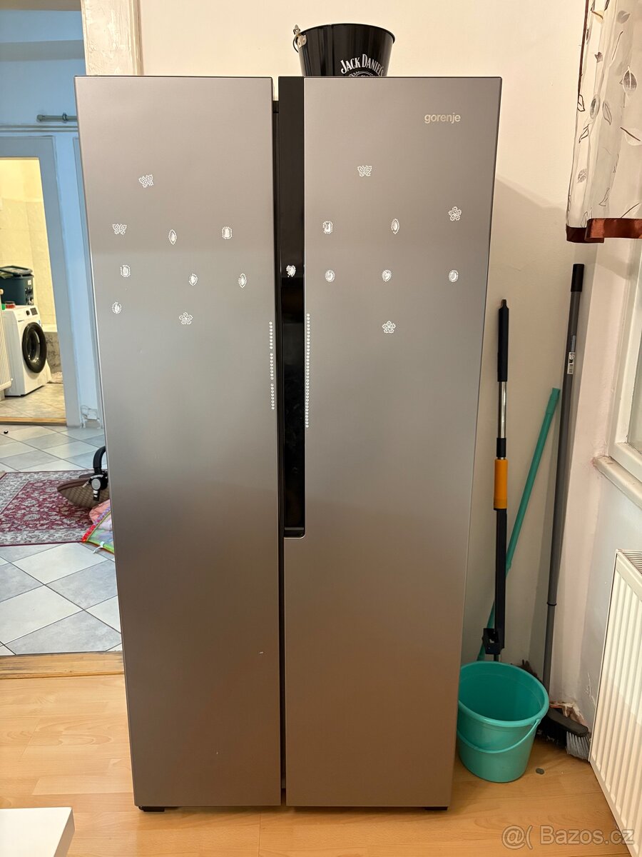 Prodám: Americkou lednici GORENJE Side-by-Side (Nerez)
