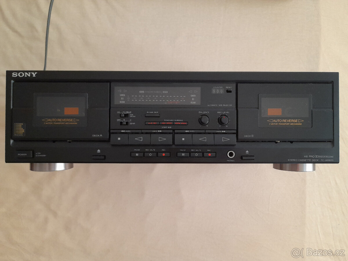 REZERVOVÁNO - Tape deck Sony TC-WR670 (po servisu)