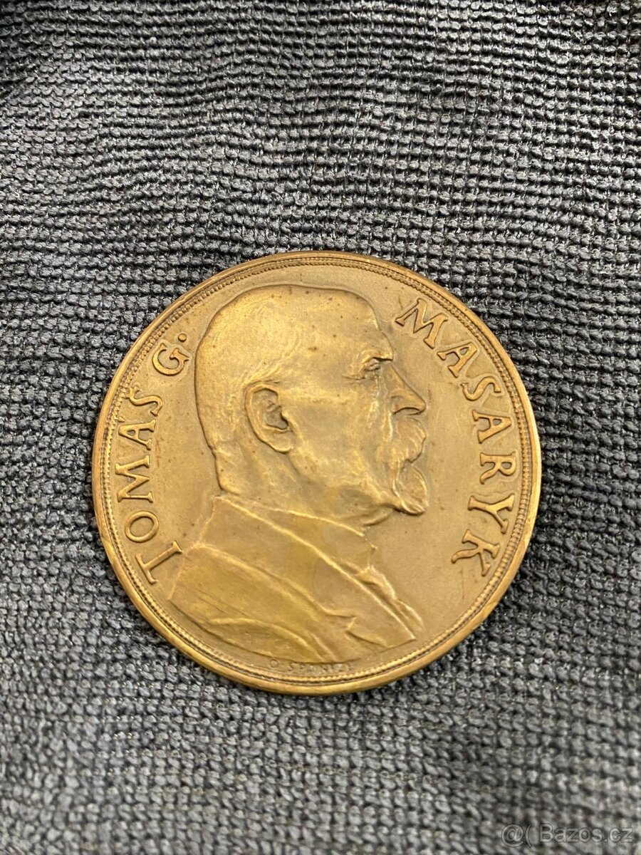 Pamětní medaile T.G.Masaryk 1935 50mm bronz