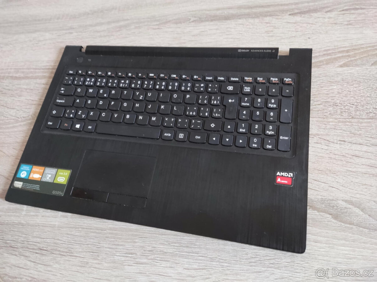 Lenovo G505s - Klávesnice, palmrest, touchpad