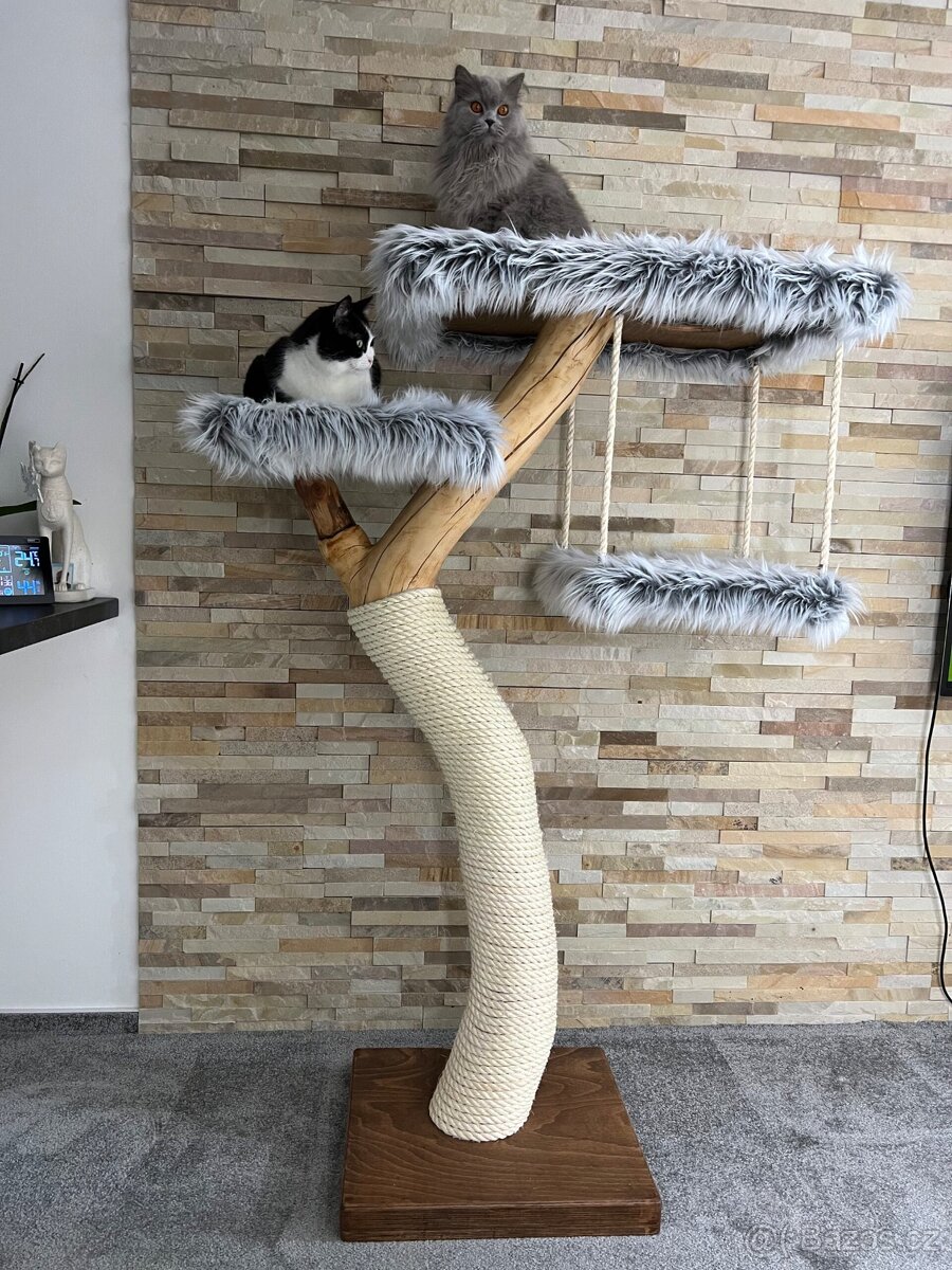 Kočičí strom s houpačkou