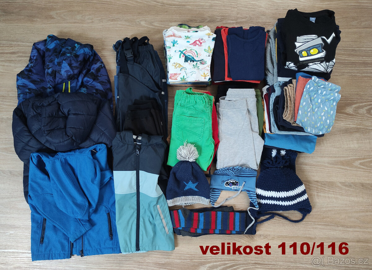 Prodám set chlapeckého oblečení /vel.110-116/ 65ks oblečení