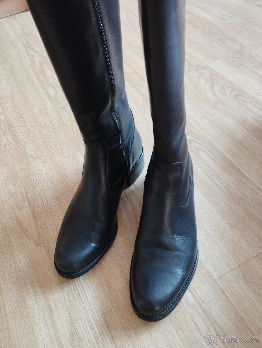 Kožené kozačky- lýtko XS