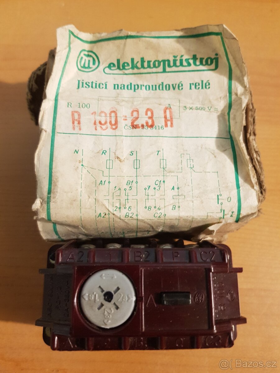 jistící nadproudové relé R100 1,8-2,8A