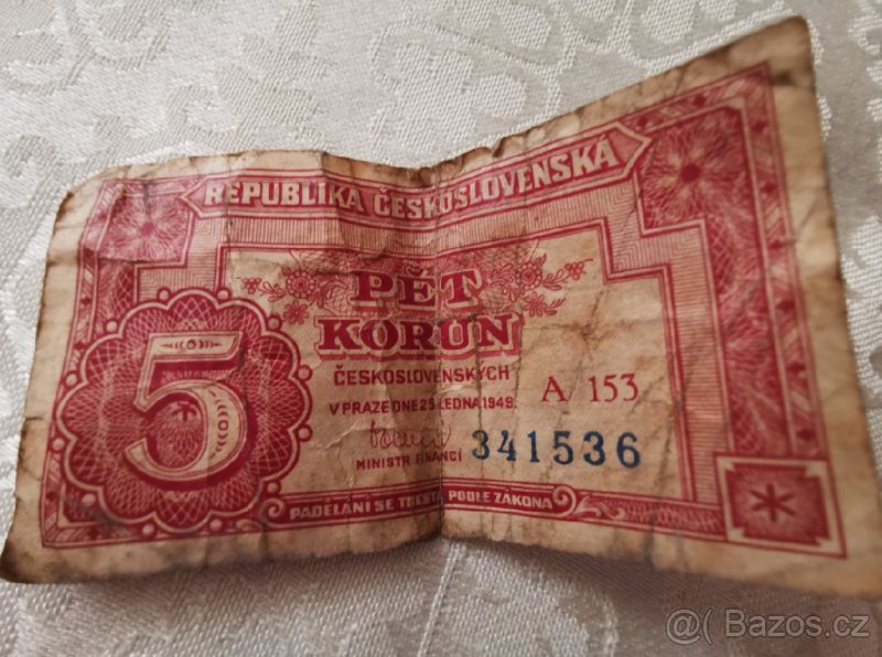 5 korun ceskoslovenskych 1949