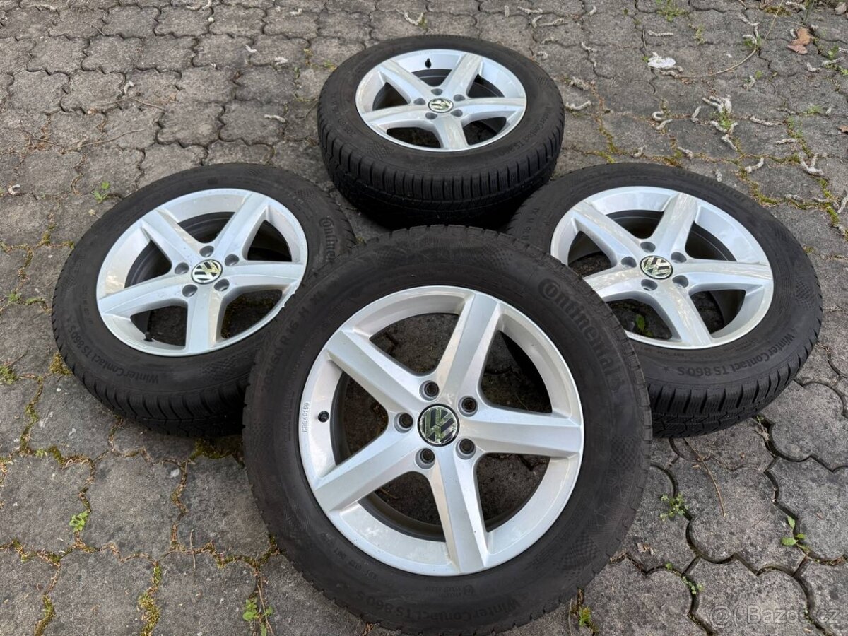 R16 ORIG.ZIMNÍ ALU KOLA 5x112 VW SHARAN 205/60/16