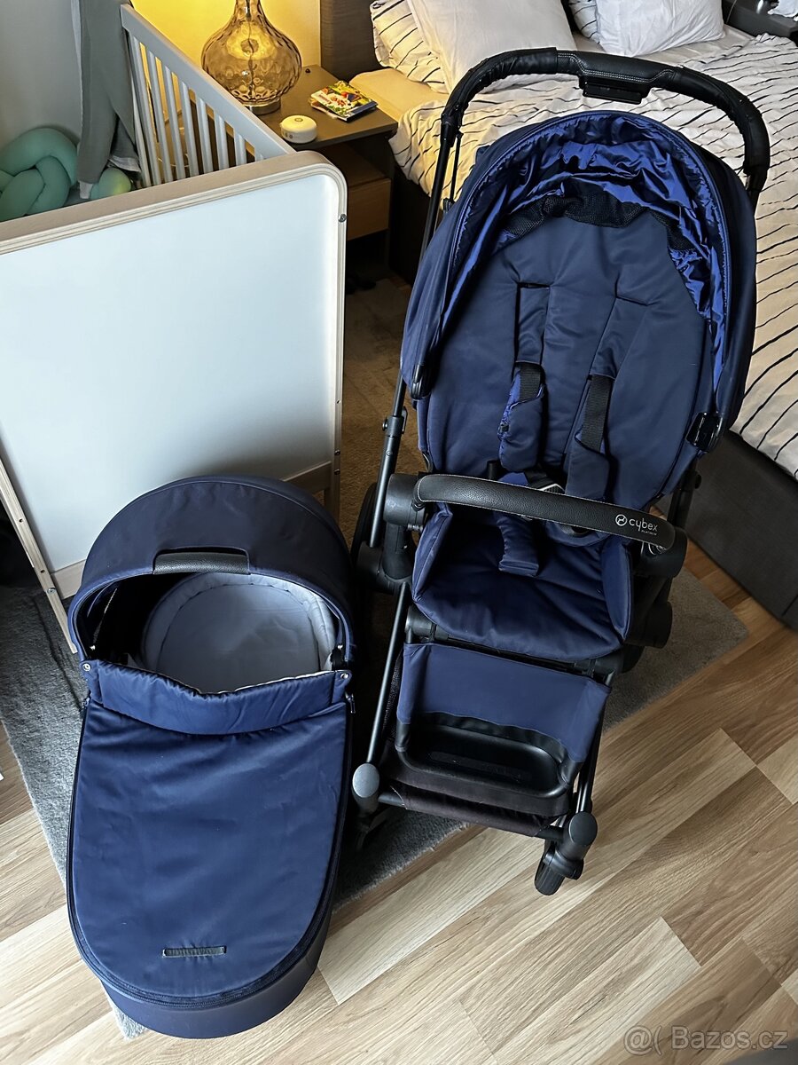 Kočárek Cybex PRIAM dvojikombinace + fusak + zimní rukavice